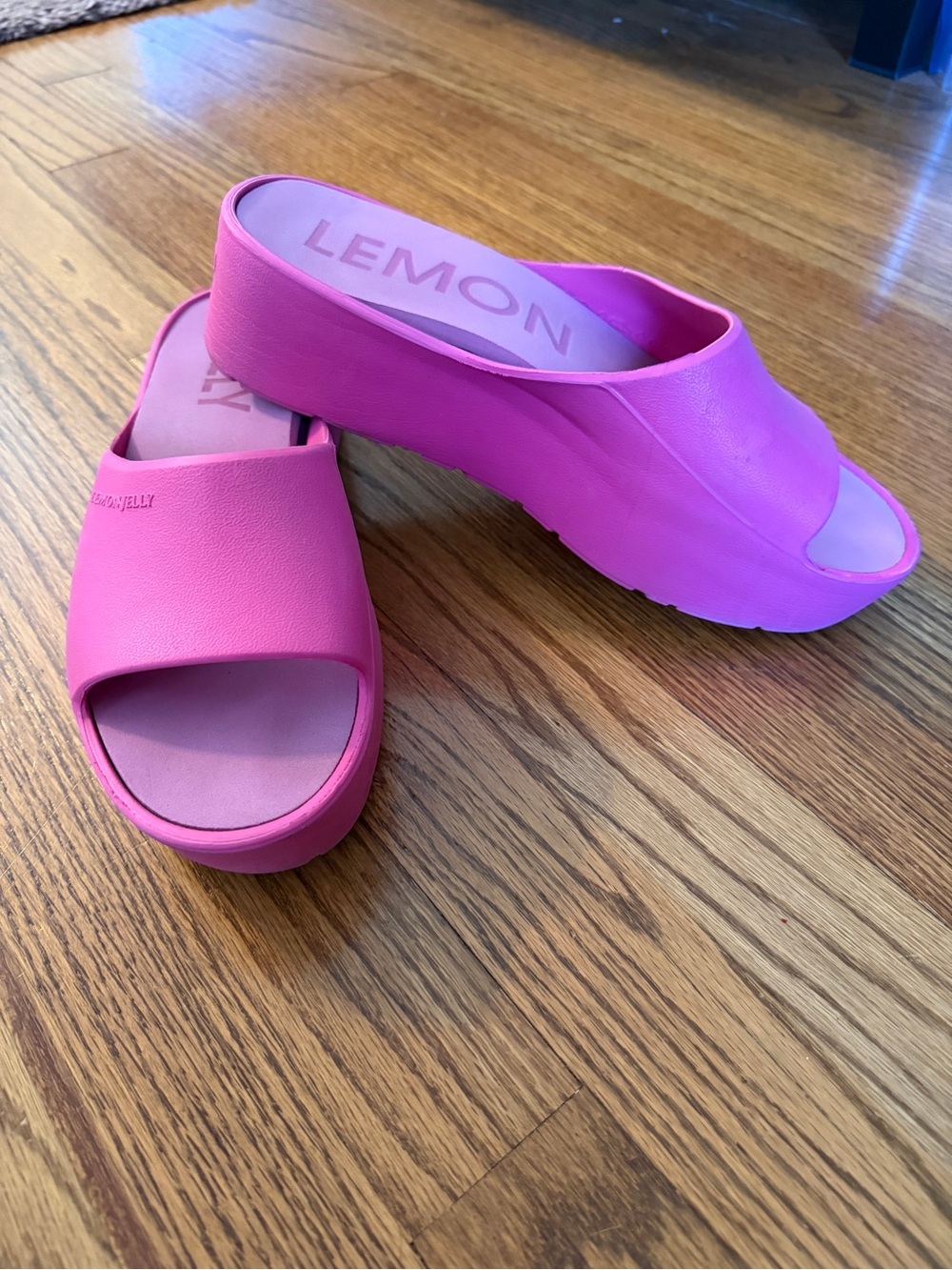 Lemon Jelly Women's Pink Platform Slide Sandals